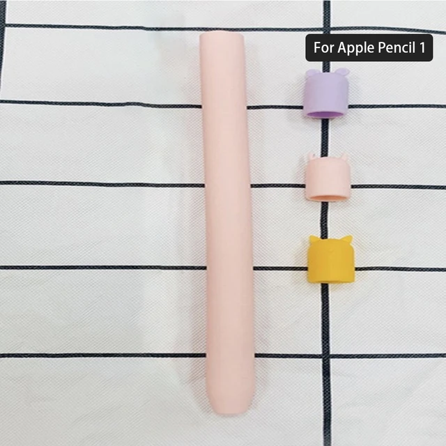 For Apple IPad Pencil 1 2 Pencil2 Tablet Touch Pen TPU Soft Silicone Protective Tip Cover Screen Stylus Anti-scratch Nib Case Pencil 1 Pink
