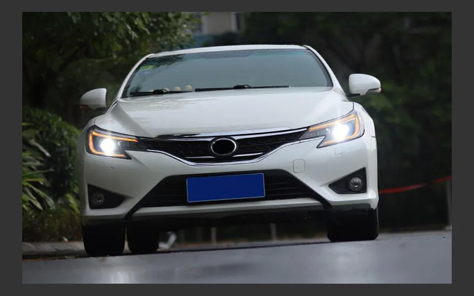 AKD Head Lamp for Toyota Mark X LED Headlight 2013-2017 Headlights Reiz DRL Turn Signal High Beam Angel Eye Projector Lens