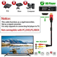 【Fast Delivery】High Quality 1.5M Nylon HDMI To 3RCA AV Cable Male to Male Audio Video Component Convert Adapter for DVD HDTV - Image 2