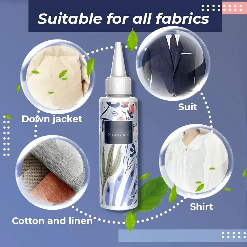 100ml Clothing Oil Stain Remover Suitable for Down Jackets T-shirts,stain remover spray