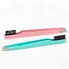 Beauty Tools Stainless Steel 2-in-1 Bristle Brush Eyebrow Clip Bristle Brush Diagonal Tweezers Eyebrow Plucking Tools 4