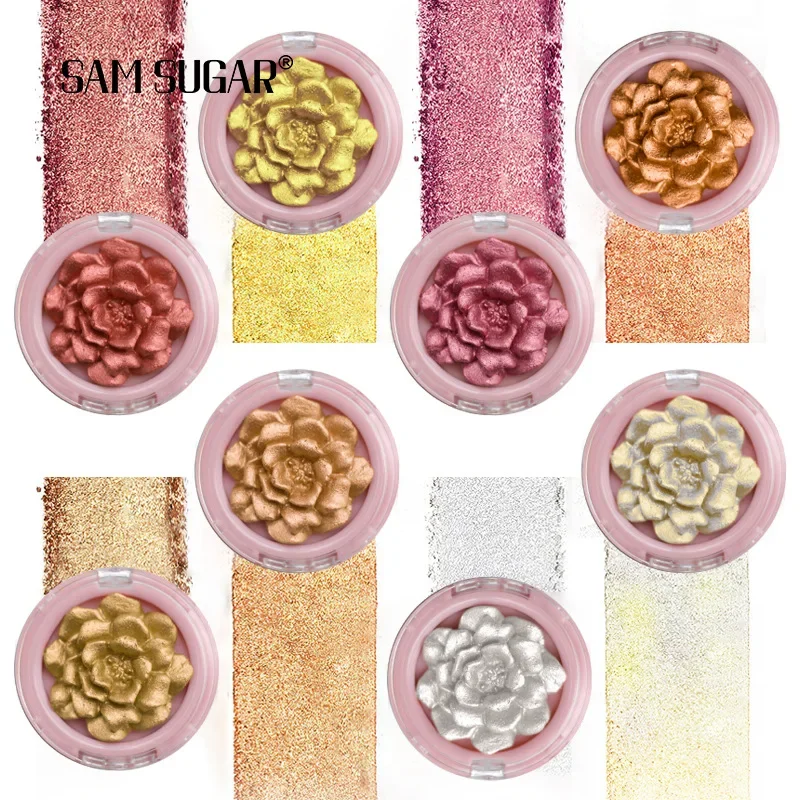 Exquisite 3D Rose Highlighter Palette Face Contour Bronzer Shimmer Relief High Gloss Bright Highlighte Makeup Cosmetics - Image 4