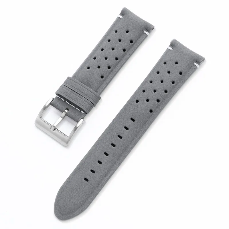 Outdoor Breathable Porous Leather Watch Strap Bracelet