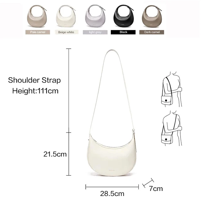 FOXER Brand PU Leather Women's Shoulder Bag 2026 Fashion Lady Crescent Luxury Design Half-moon Handbag Crossbody Bag Girl Gift 3