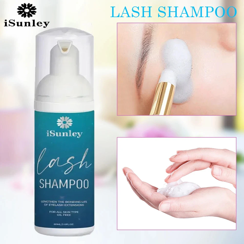 

ISunley High Quality Eyelash Shampoo Gentle Cleansing Eyelashes/Grafting Extension Eyelashes Mousse Foam Pro Eyelash Cleaner