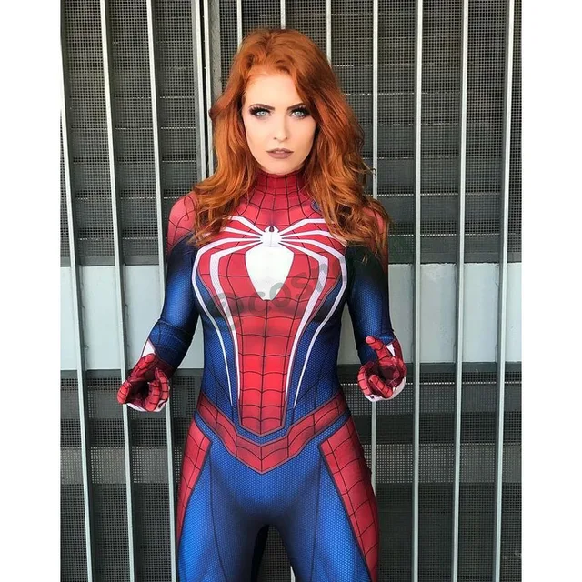 Disfraz de superhéroe de Spiderman para mujer, traje Zentai de PS4 con  estampado 3D, Mono para Halloween, disfraces de fiesta de Carnaval -  AliExpress
