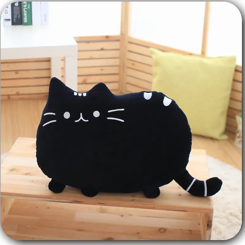 Almohada de felpa suave con forma de gato y galleta para niños, cojín de peluche para la siesta y la Oficina, almohada para dormir en la cama, regalo de decoración para el hogar