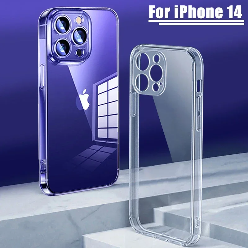 

Clear Phone Case For iPhone 14 13 11 12 Pro Max Case Silicone Soft Cover For iPhone 12 Mini X XS Max XR 7 8 6 Plus SE Back Cover