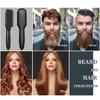Professional Fast Heating Anti-Scald Auto Shut Off Beard Straightening Comb For Men Hair Styling Straighten Brush For Women 6
