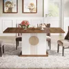 55" Rectangular Dining Table for 4 to 6 People, Farmhouse Wood Dinner Table for Kitchen, Dining Room & Living Room, O 3
