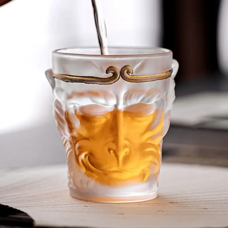 Game Black Myth Wukong Glass Cup Chinese Monkey King Goku Coffee Milk Mug Monkey King Creative Beer Whiskey Glasses Drinkware