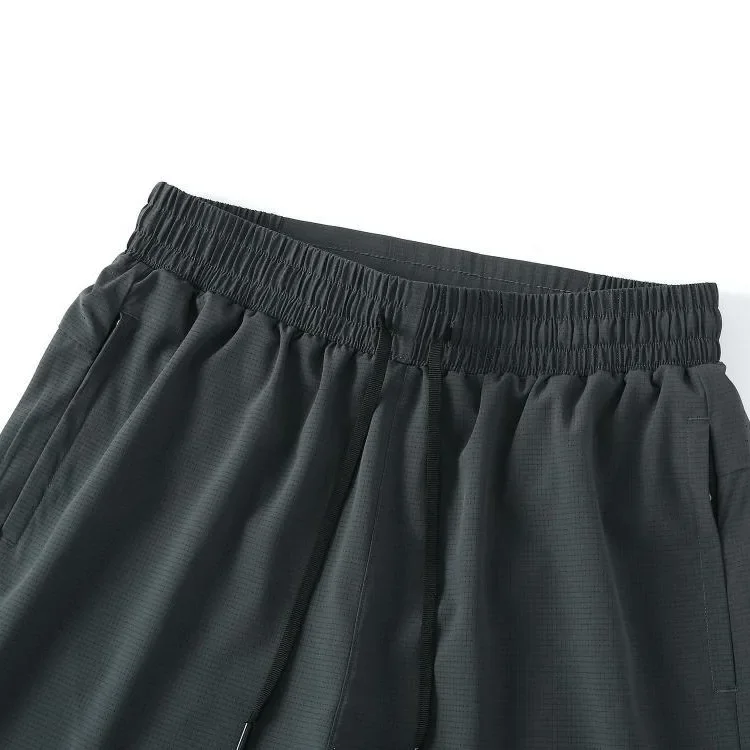 Men's Professional Running Shorts Quick Dry Elastic Sports Casual Pants Seamless Pressed Gel Running Long Pants Skateboard