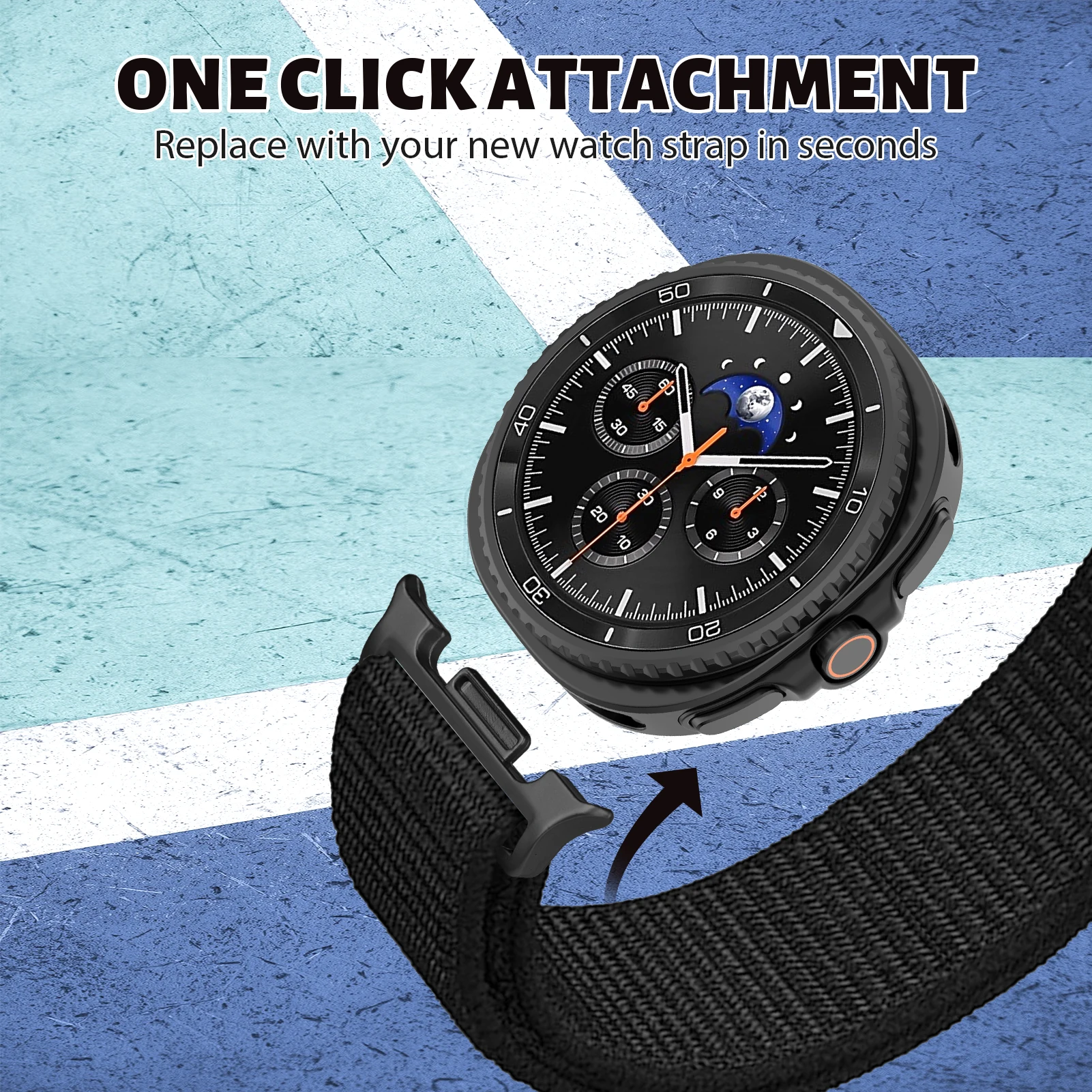 รูปสินค้า สายรัดกีฬาไนลอน Samsung Galaxy Watch 8 ยืดหยุ่น กระชับ ทนทาน