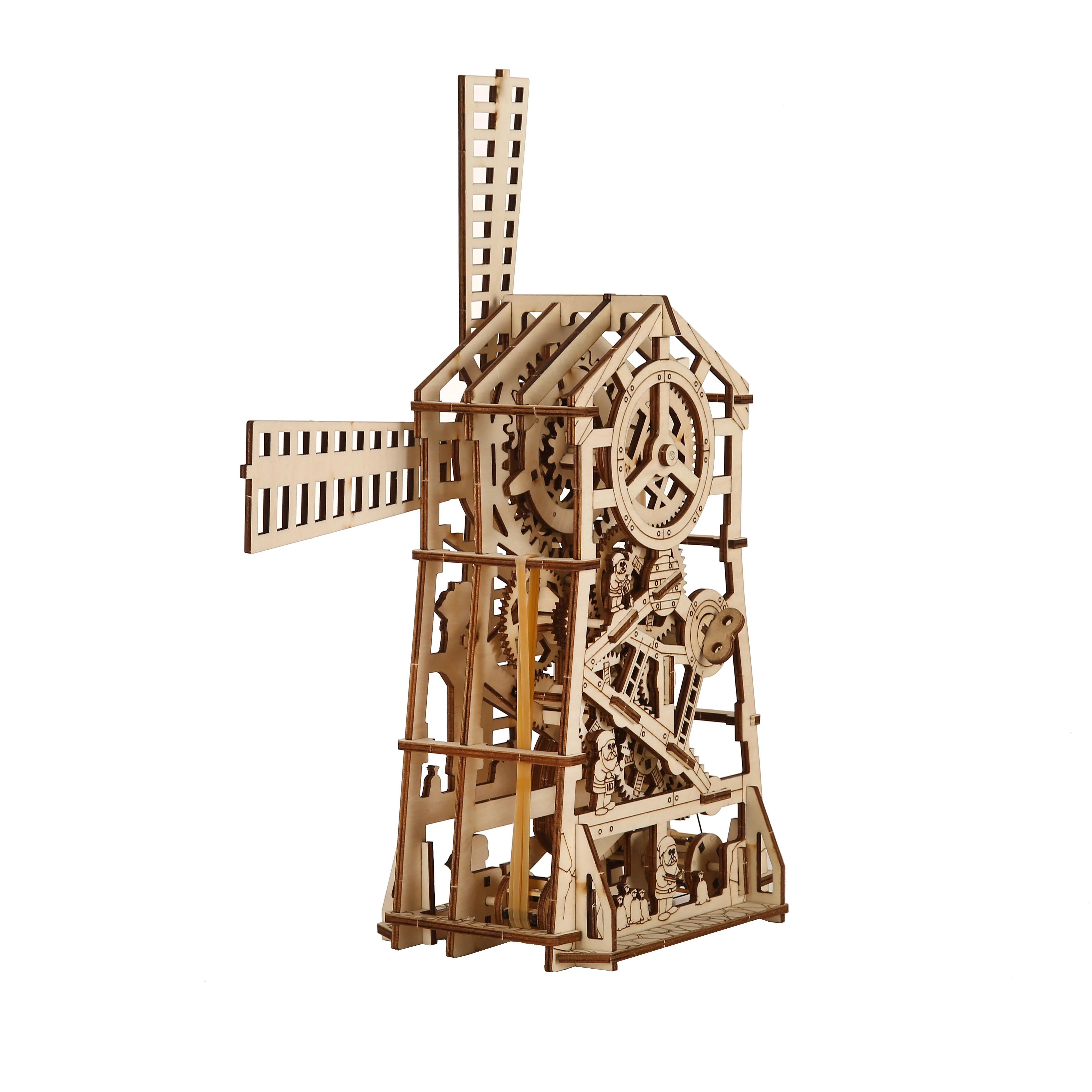 Dutch windmill 3D Wooden Puzzle Model Kits To Build Wooden Construction Handmade Craft Unique Gift Christmas 5