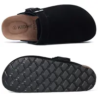 Bebealy sabots authentiques pour femmes avec sangle réglable mode sans lacet chaussures de pomme de terre semelle en liège Mules en cuir avec Support de voûte plantaire 4