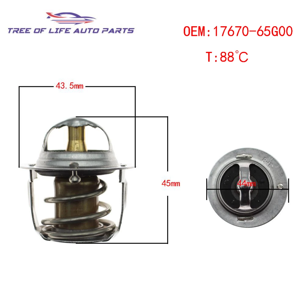 Genuine No. : 17670-65G00 Engine Coolant Thermostat 88c For SUZUKI GSXR GSX-R 600 750 2004 2005 1767065G00 90048-33091 engine coolant thermostat