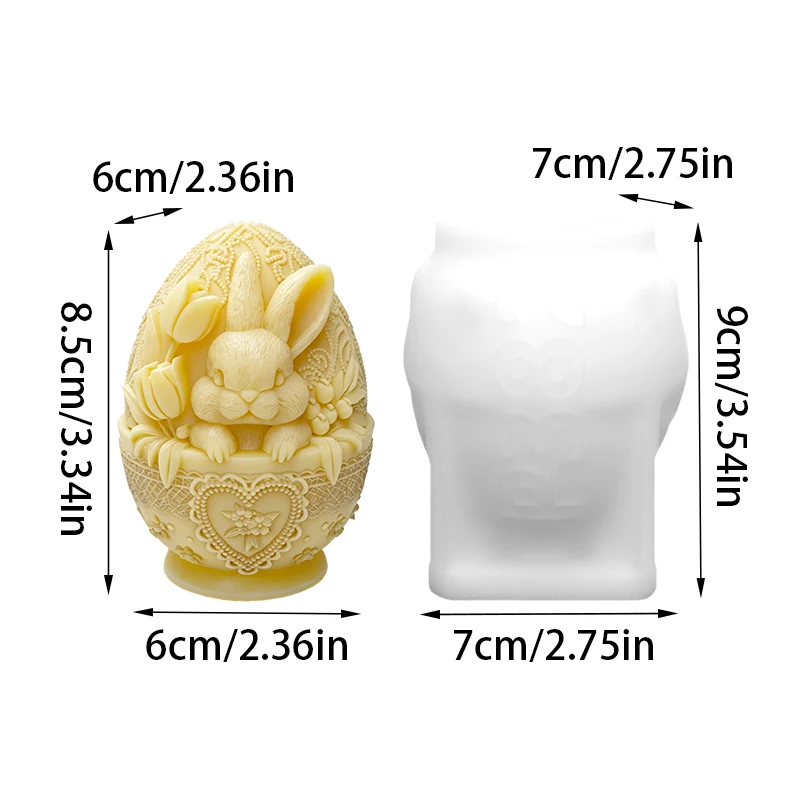 Rabbit Easter Candle Mold 2