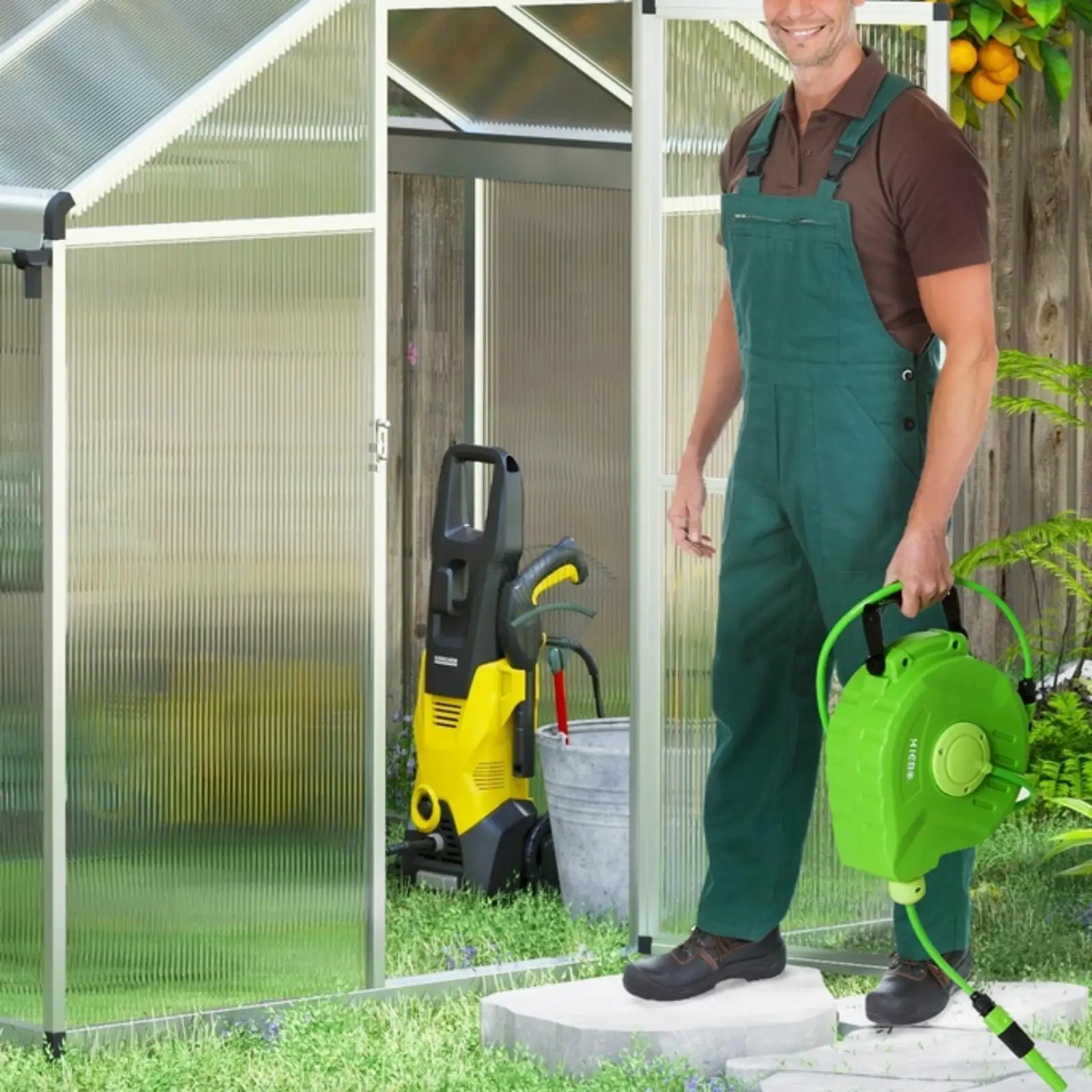 Large Garden Greenhouse Aluminium Frame Double Layer Panels Plant Shelter Complete Kit for Outdoor Use Large Garden Greenhouse Aluminium Frame Double Layer Panels Plant Shelter Complete Kit for Outdoor Use