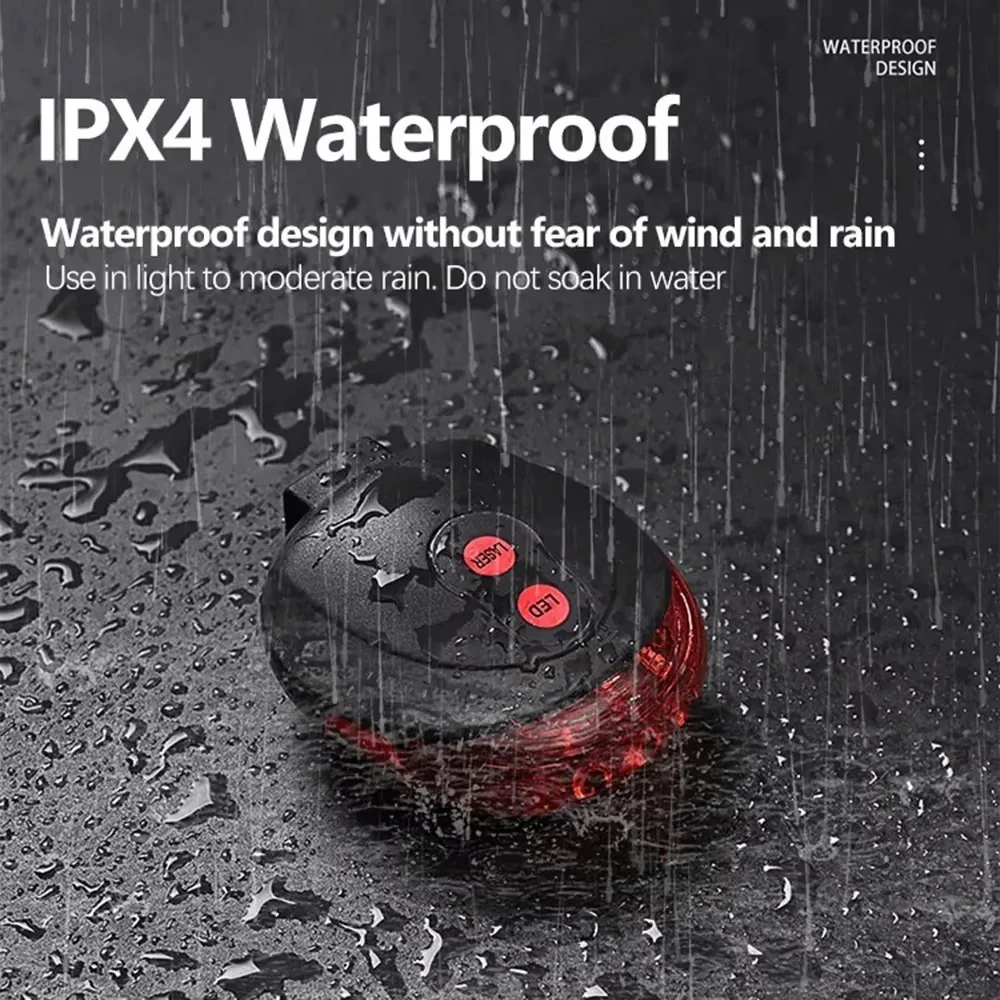 Super Bright Bicycle Rear Light Easy To Install Wide Angle Illumination Cycling Taillight Multiple Modes Safety Warning