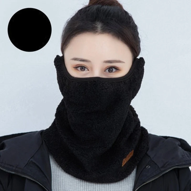 Women Warm Plush Earmuffs Ear Protection Face Scarf Outdoor Cold Winter Accessories Adjustable Extender for Mask Fashion