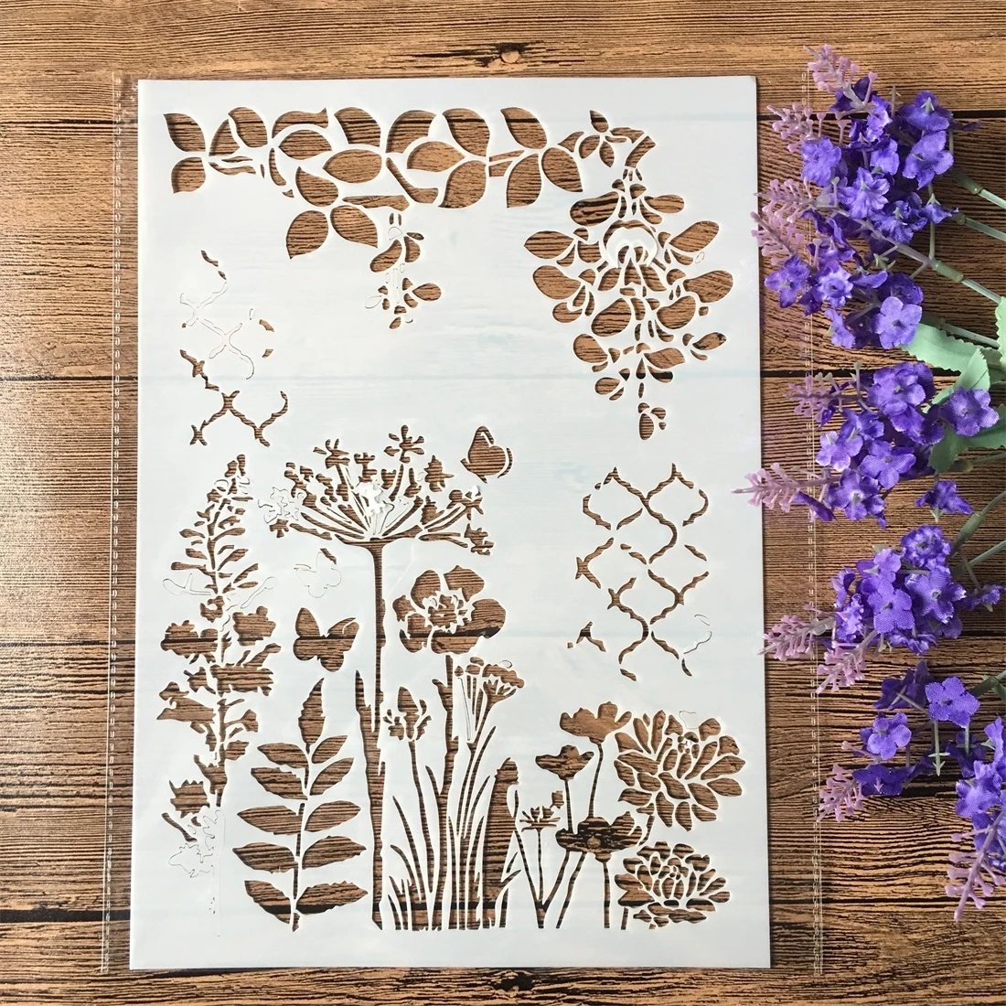 

A4 29cm Plant Leaves Seaweed Butterfly DIY Layering Stencils Wall Painting Scrapbook Coloring Emboss Album Decorative Template