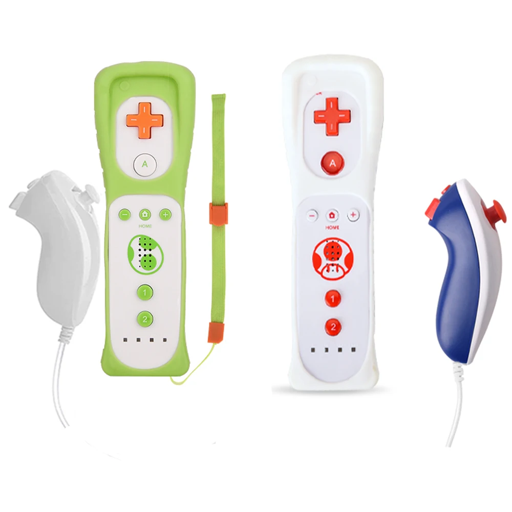 2PCS Remote Controller for Nunchuck Controller for Wii Console Wireless Gamepad with Motion Plus for Nintendo Wii Games Control2PCS Remote Controller for Nunchuck Controller for Wii Console Wireless Gamepad with Motion Plus for Nintendo Wii Games Control 