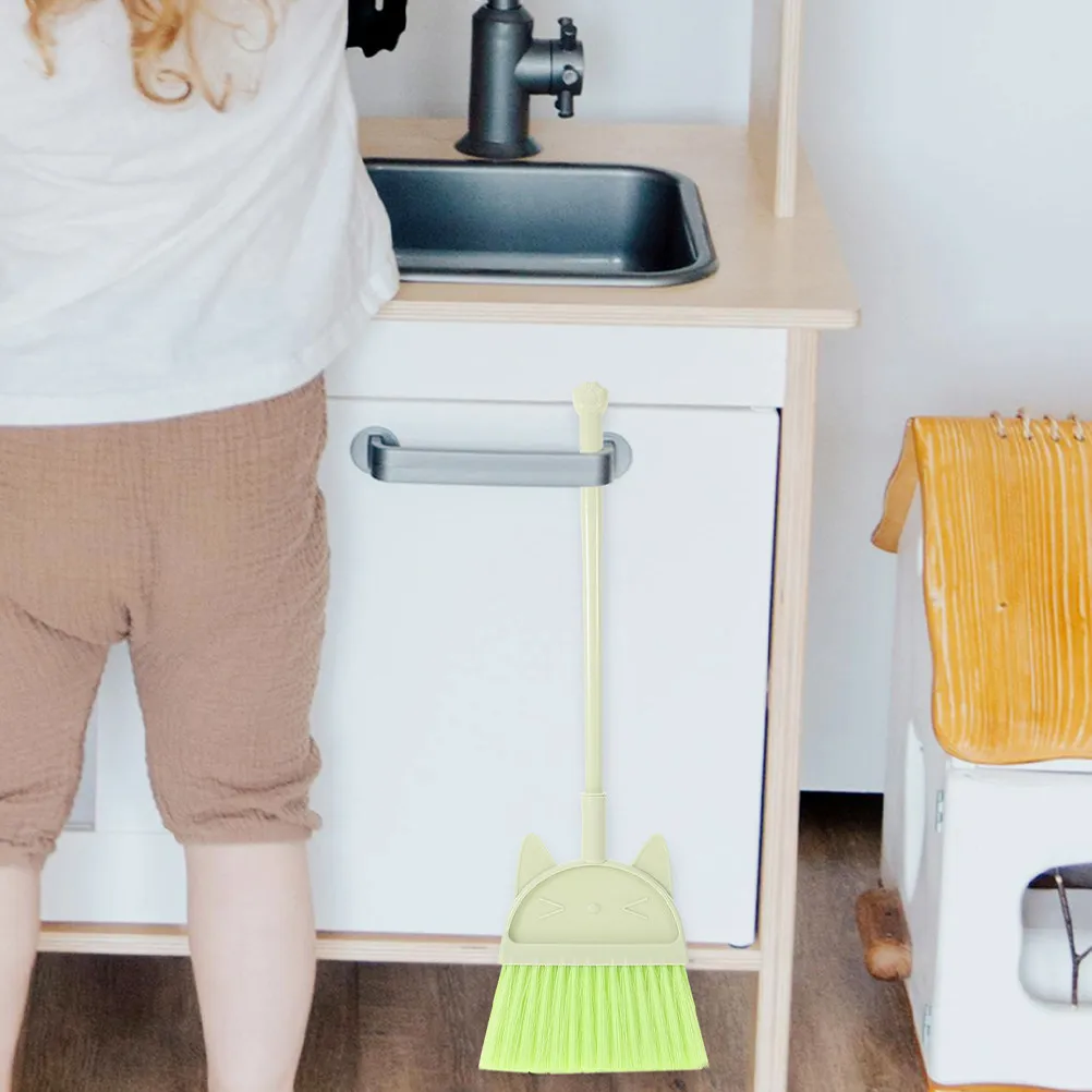 어린이용 미니 손빗자루 2개 세트, 용 청소 도구, 안전하고 부드러운 모서리, 선명한 색상, 조기 습관 형성