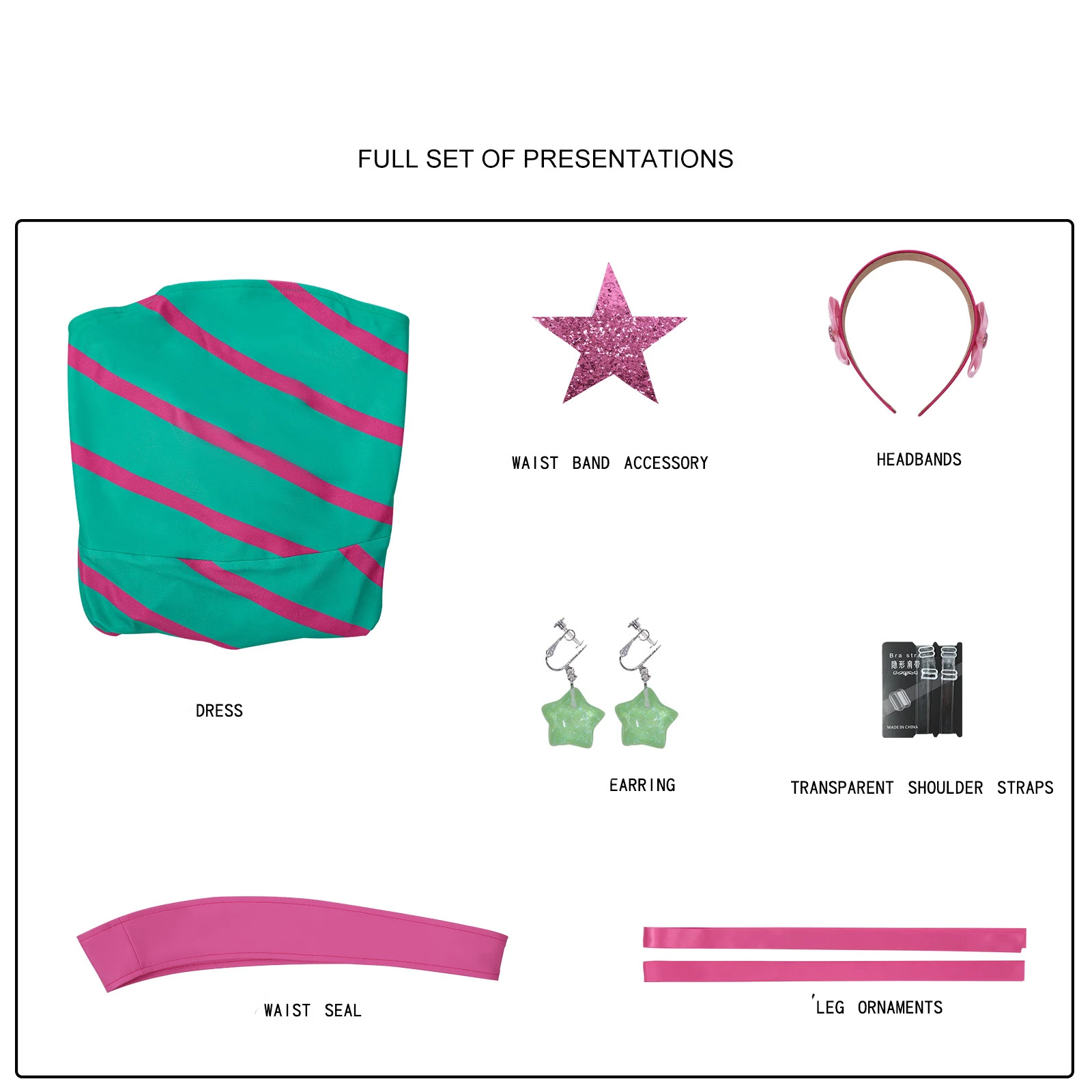 Winx Club: Stella | Green Cosplay Costume 23 Magical Fairy-Inspired Stella Cosplay Costume for Women (Generic/Unofficial)