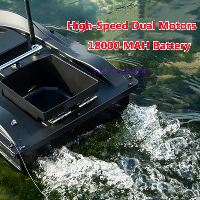 Waterproof Big Power 8Hoour Life Fixed Speed Cruise Smart RC Bait Boat 2KG 500M 5 Night Lights Remote Control Smart Fishing Boat 3