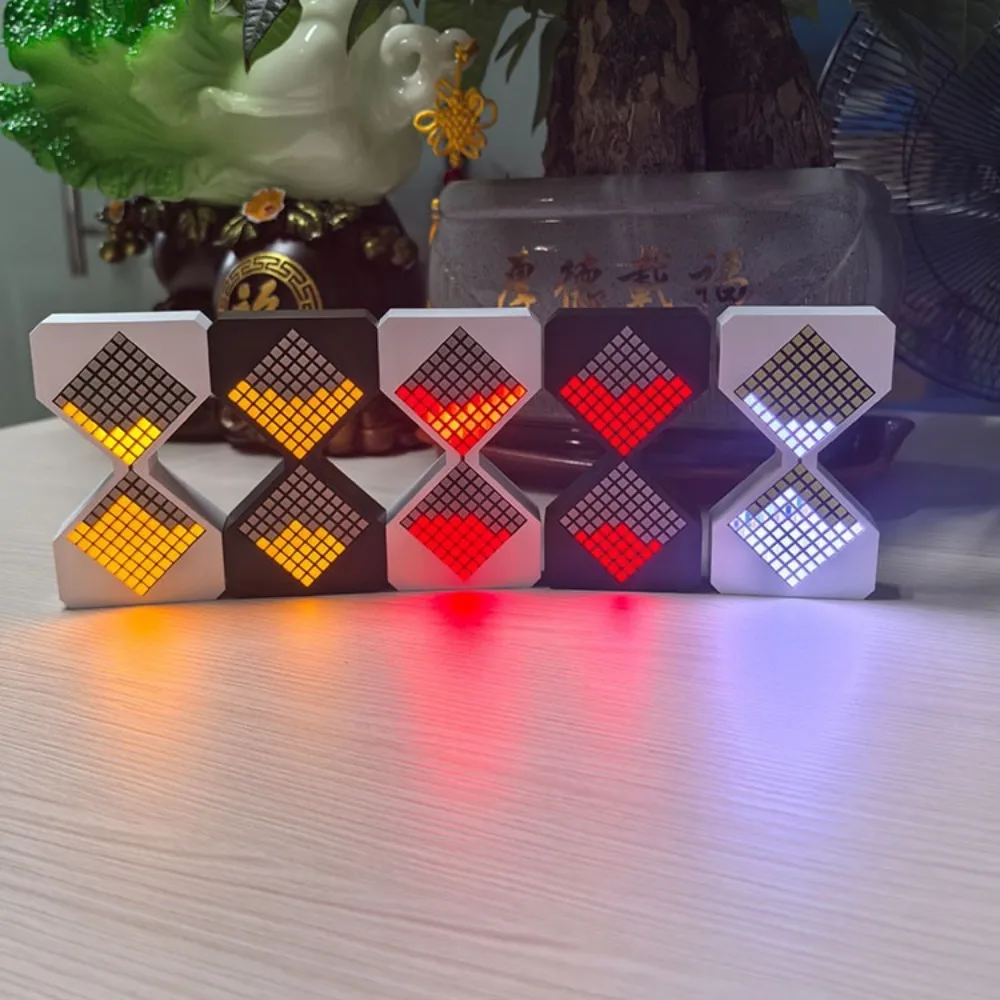 사이버 스타일 LED 전자 모래시계 1-30분 타이머 기술 감각 DIY 디지털 모래시계 스트레스 해소 장난감 홈 데코레이션