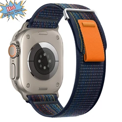 Breathable Nylon Sports Watchband Strap for (S10 - 11 46mm)44 45mm (Colorful Dot Blue)