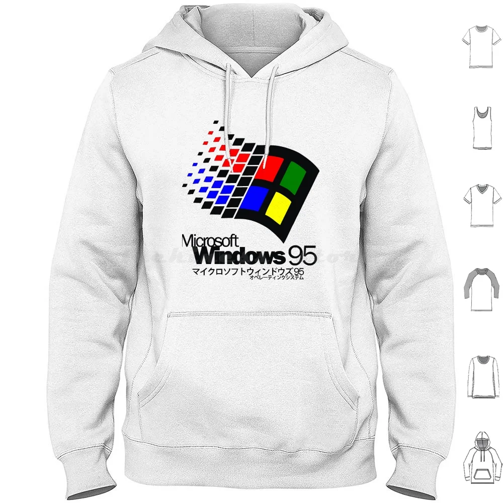 

Windows 95 Logo Hoodie cotton Long Sleeve Windows 95 Logo