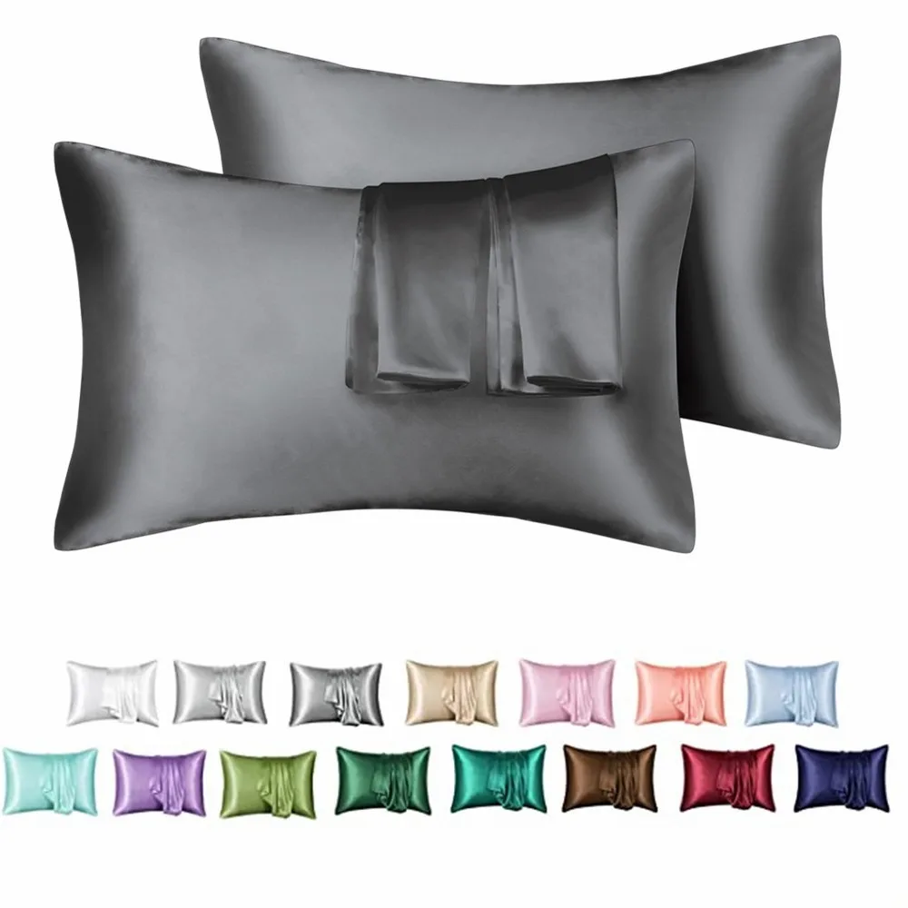 

Silky Satin Skin Care Pillowcase Hair Anti Silk Pillow Case Comfortable Queen King Full Size Pillow Cover Home Decor