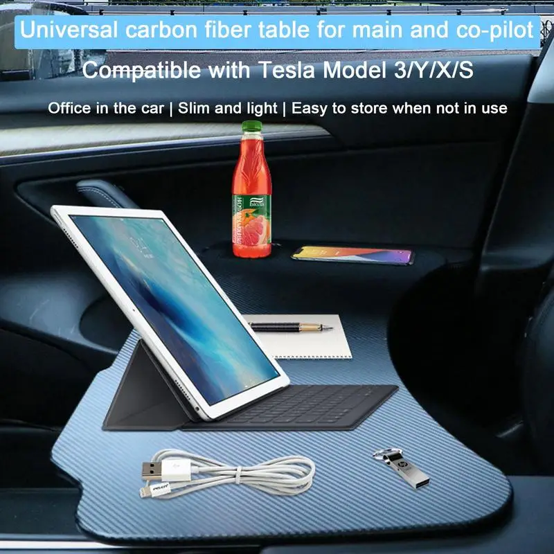 Car Steering Wheel Table Board Flexible Operation Not Affect Driving Eating Mini Table Notebook Holder Makeup For Tesla Model