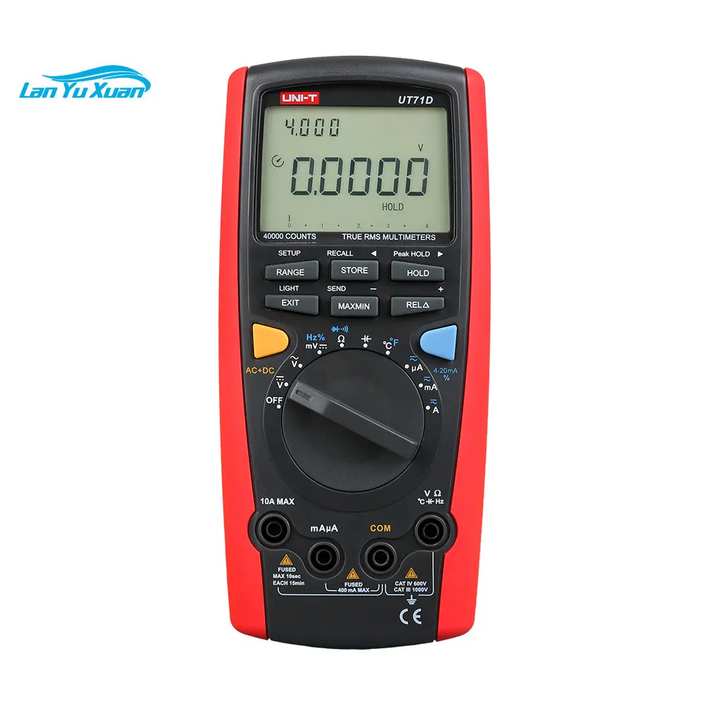 

UT71D High Precision True Rms Intelligent Digital Multimeter Over Range Alarm Lcd Display 39999 Count Industrial Multimeter