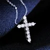Pass Diamond Test D Color 1.1CT Moissanite Cross Necklace 18K Gold Plated 925 Sterling Silver GRA Jewelry for Men and Women 4