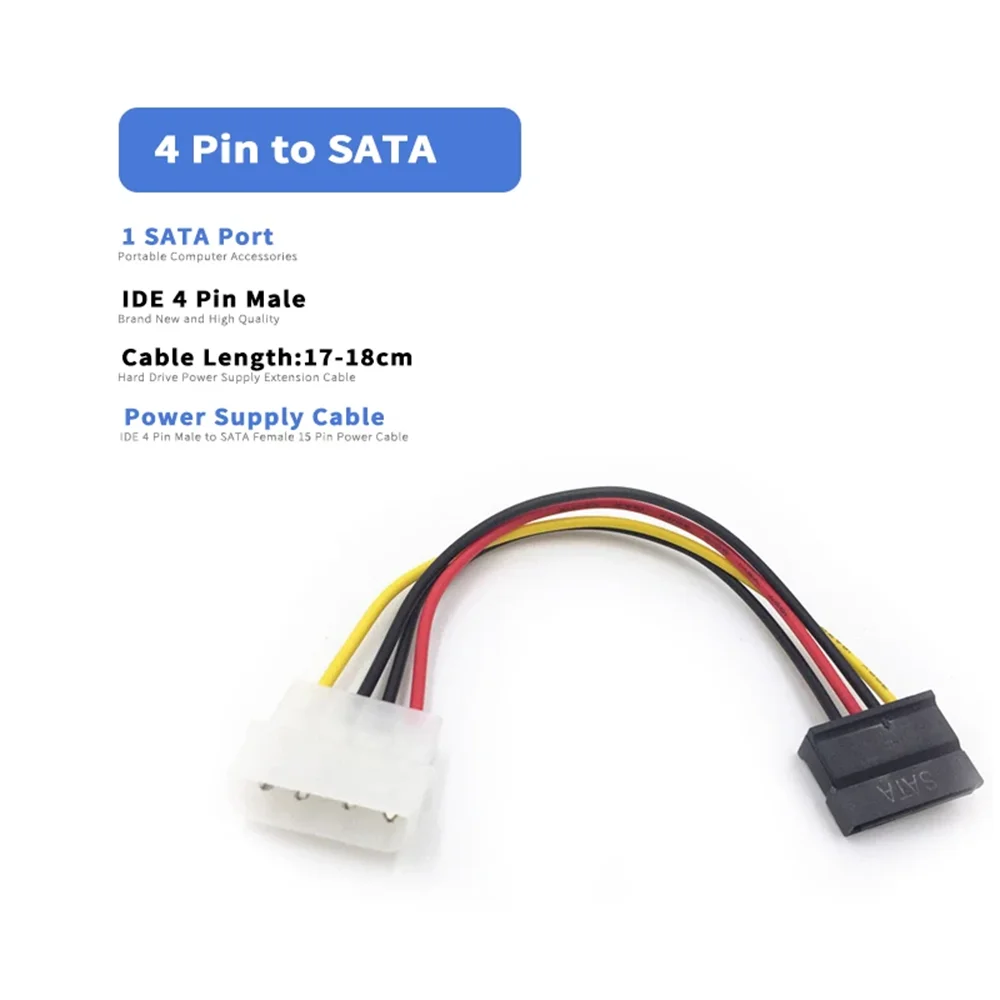 4-poliges Molex-ID auf 2 serielle Ata-Festplatten-Netz kabel Sata-Y-Splitter-Adapter anschluss für zwei Festplatten-Festplatten-Verlängerung kabel