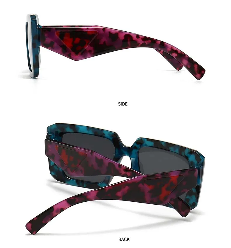 53373 Retro Square Marke Sonnenbrille Frauen Modern Großer Rahmen Männer Trend Breites Bein Sonnenbrille Uv400_voghion.com