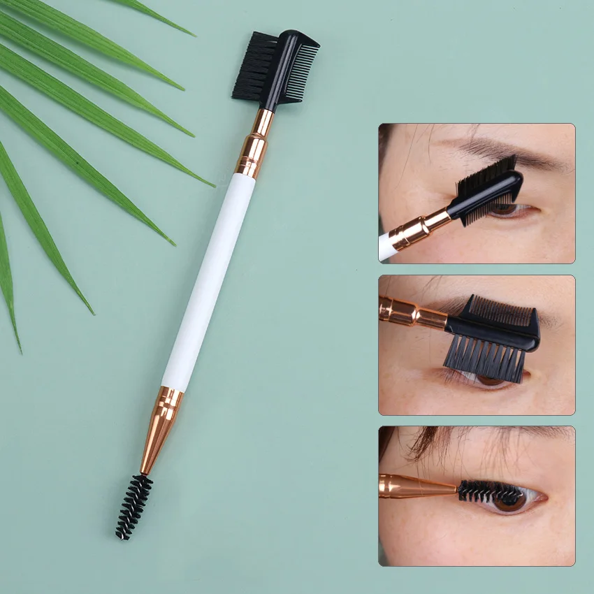 1PC Double Ended Eyebrow Comb Brush Beauty Makeup Brushes Eyelash Applicator Professional Make Up Tool makeup tool