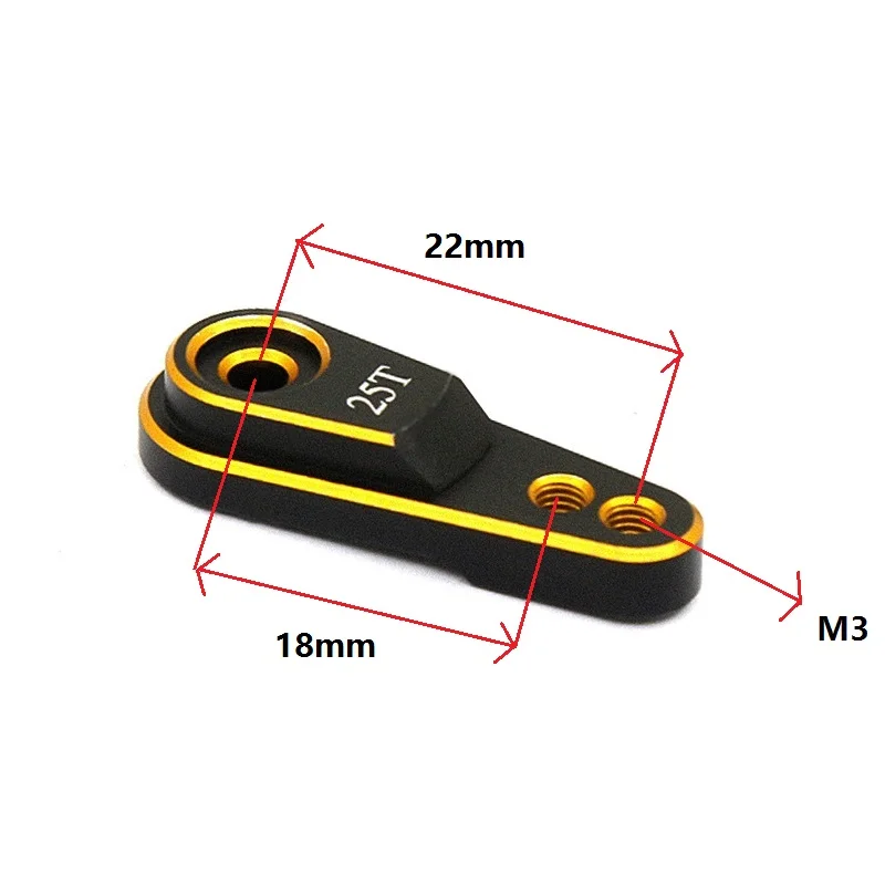 

Hard Aluminum Alloy 25T M3 Steering Link Servo Arm Horn for 1/10 RC Crawler Traxxas TRX4 Metal Upgrade Parts,Red
