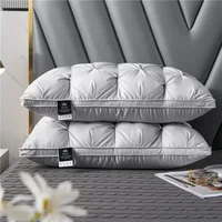 Down Pillow 100% White Goose Feather Pillow Core Five-star Hotel Cotton Single Cervical Vertebra Support Sleep Pillow 2