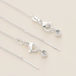 Gold Plated Adjustable Chains for DIY Necklace Jewelry Making (Silver 02)