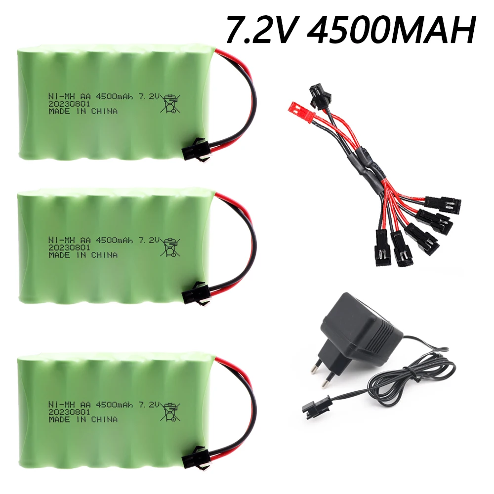 7.2 V 4500Mah 3000Mah Ni-Mh Aa Batteria Ricaricabile Sm Plug And Charger Set Per Rc Truck Ca Boat Toys Modello 7.2 V 3500 Mah Batteria
