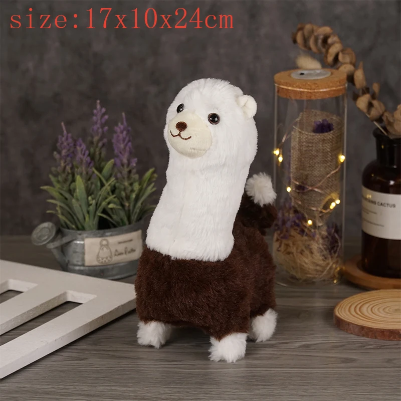 Electric Simulation Alpaca Plush Toy Realistic panda Walking Tail Wagging Shaking Head Stuffed Doll Gift Kids Birthday Xmas Gift