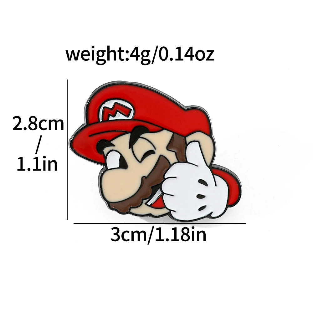 5Pcs Creative Game SuperMario Metal Brooch Funny Princess Peach Toadstooi enamel lapel Backpack Clothing Pin Jewelry Accessories enamel pins enamel brooch metal brooch