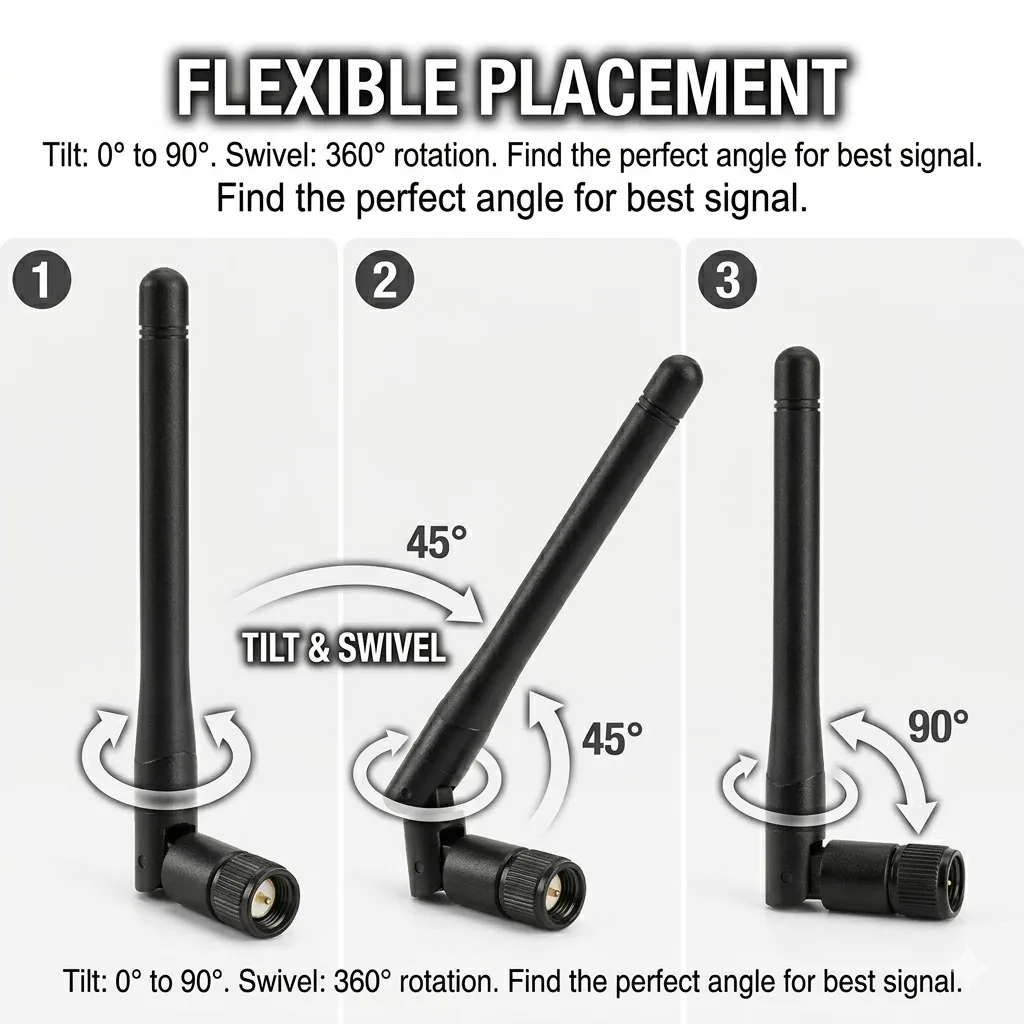 WiFi Rubber Duck Antenna for Wireless LANs and Routers