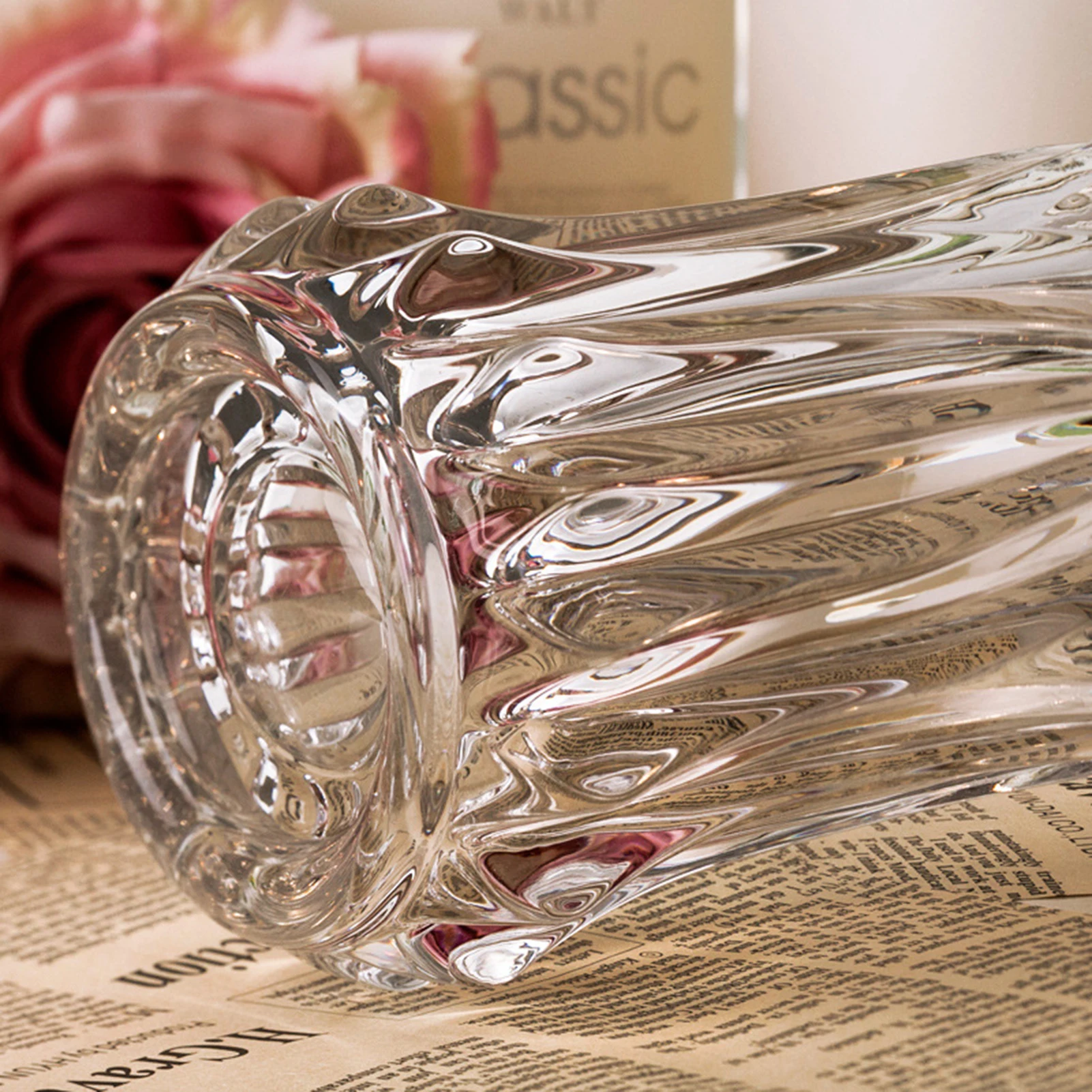 American Living Room Model Room Hotel Handmade Ryukuang Crystal Glass Vase Flower Arrangement Decorative Utensils And Ornaments 4