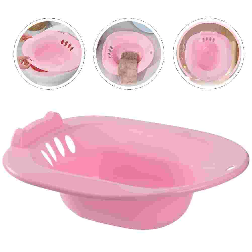 over The Toilet Seat Bidet Perineal Soaking Sitz for Hemorrhoids Basin Pink
