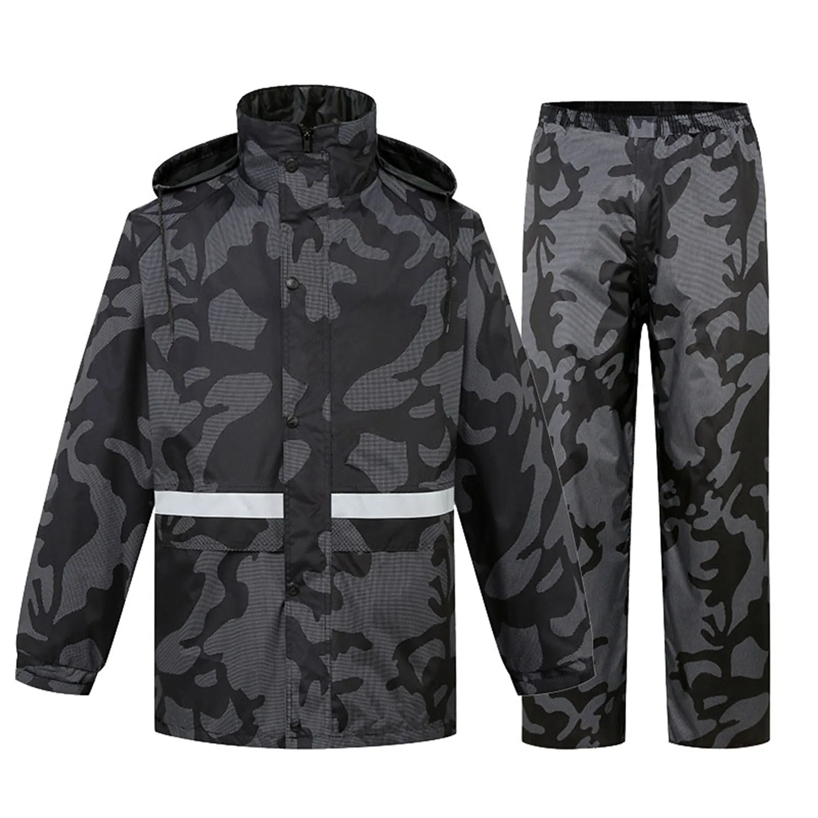

Adult Split Raincoat Rain Pants Suit Waterproof Women Men Raincoat Hooded Outdoor Hiking Riding Fishing Rainproof Protect Gear