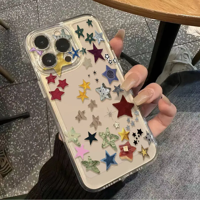 Fashion Creative Star Clear Phone Case Cover